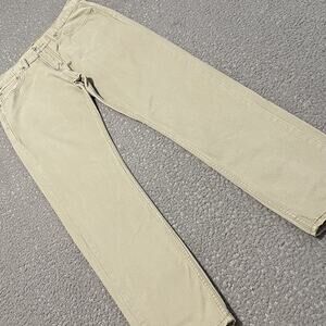 Levis 508 Pants Mens 32x34 Beige Slim Straight Fit Chino Trousers